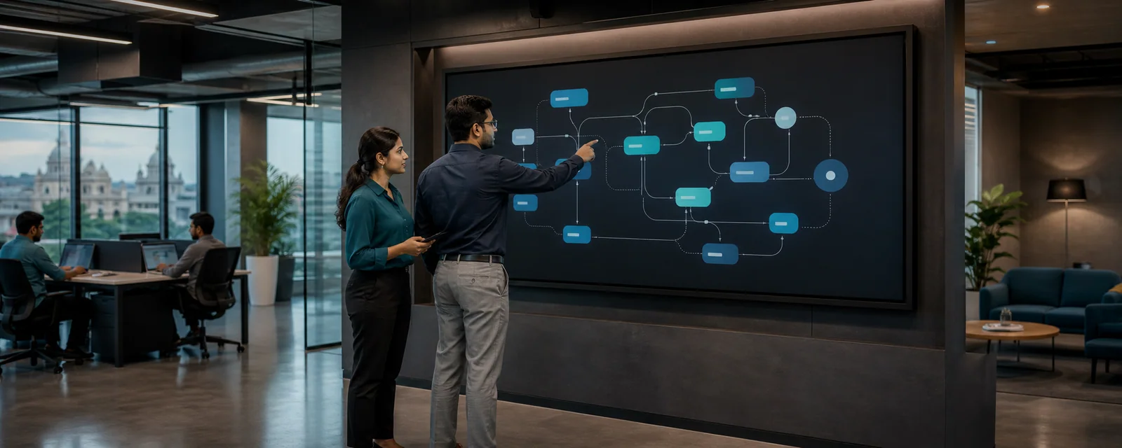 Indian automation specialists mapping an intelligent business workflow