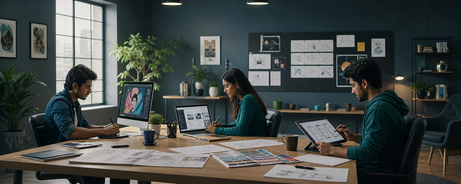 Indian creative learners developing AI-powered design, web and video projects